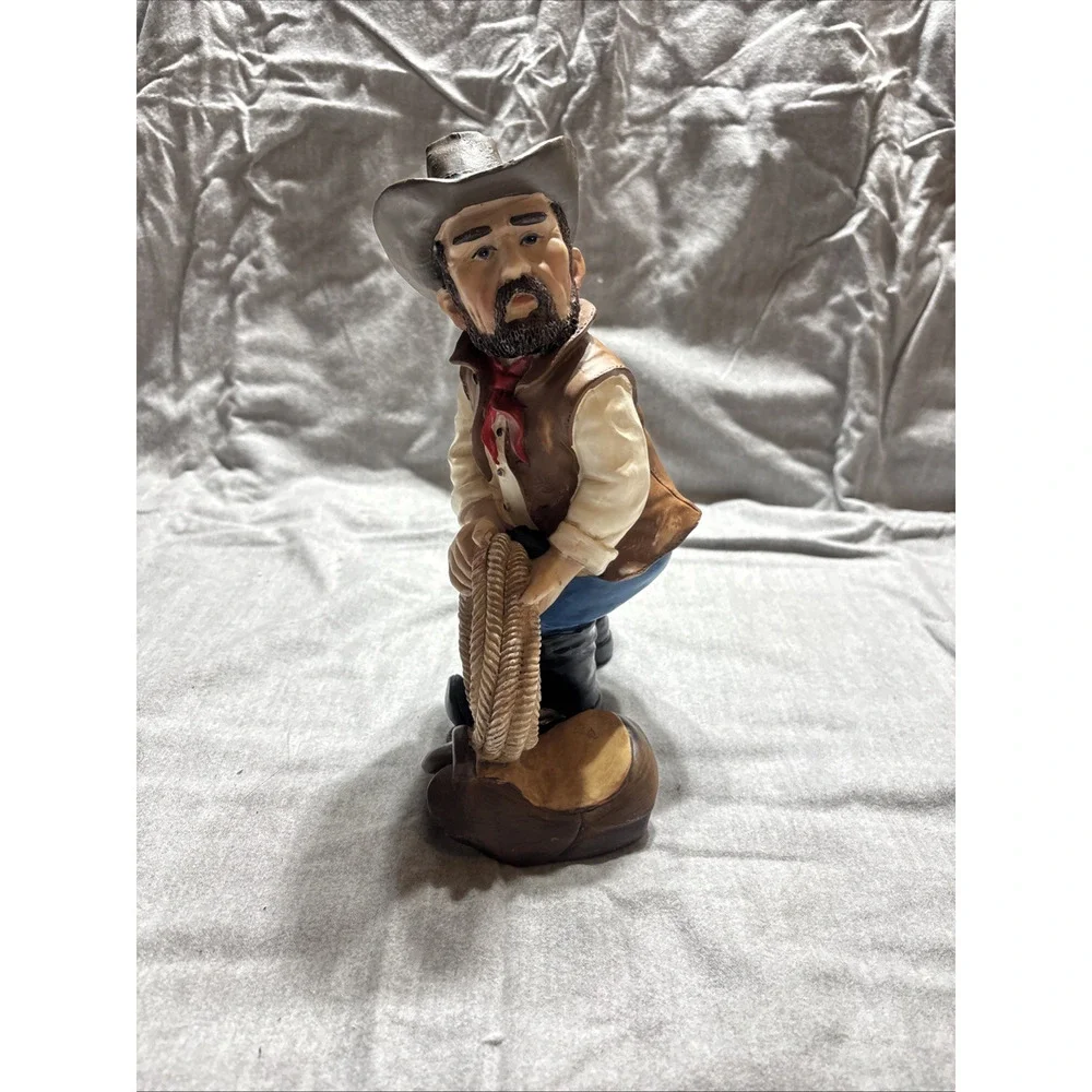 MayRich Company Cowboy Clay Wine Bottle Holder 2 piece Bottle Caddy, Western